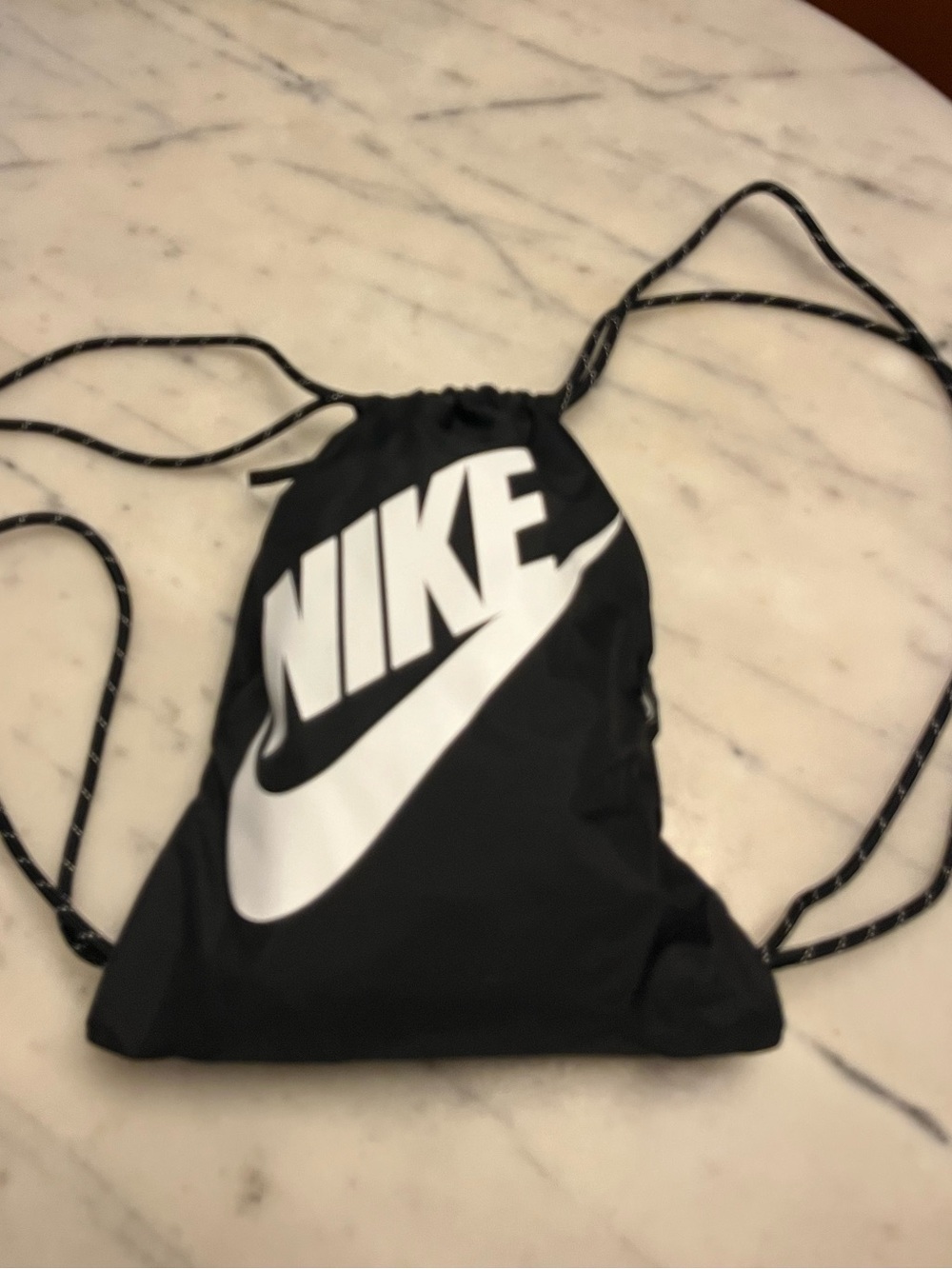 Nike Black Drawstring Sports Sack with White Logo
